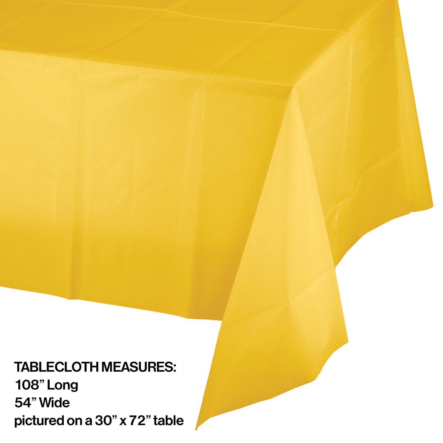 Value Friendly School Bus Yellow Plastic Tablecloth 12 ct