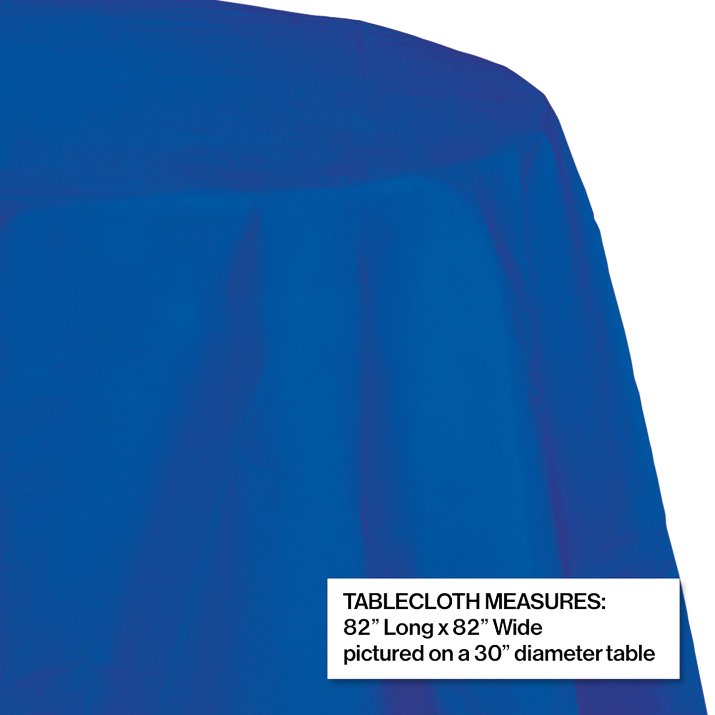 Cobalt Blue Round Paper Tablecloths 12 ct