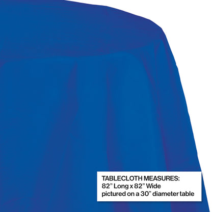 Cobalt Blue Round Paper Tablecloths 12 ct