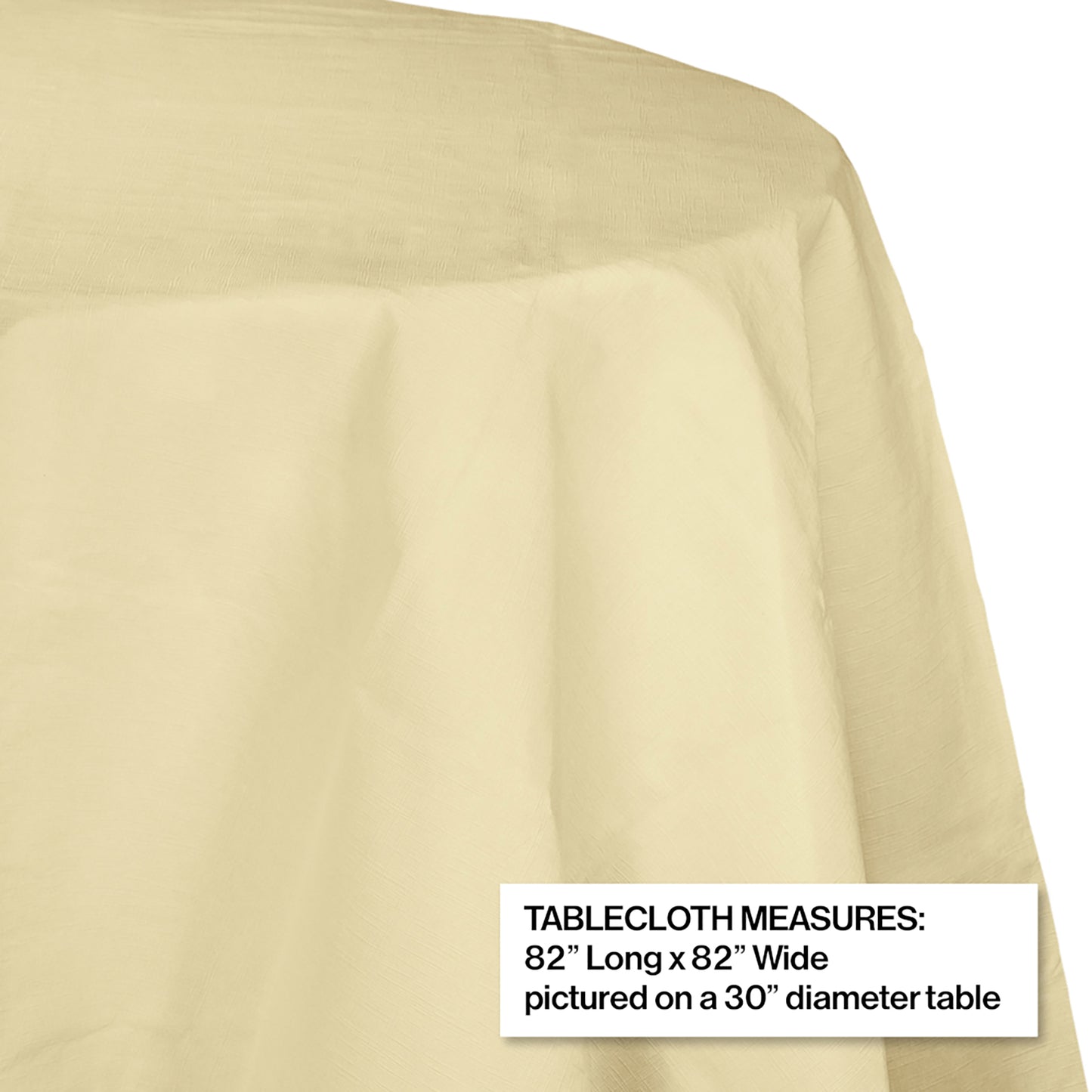Ivory Octy-Round Paper Tablecloths 12 ct