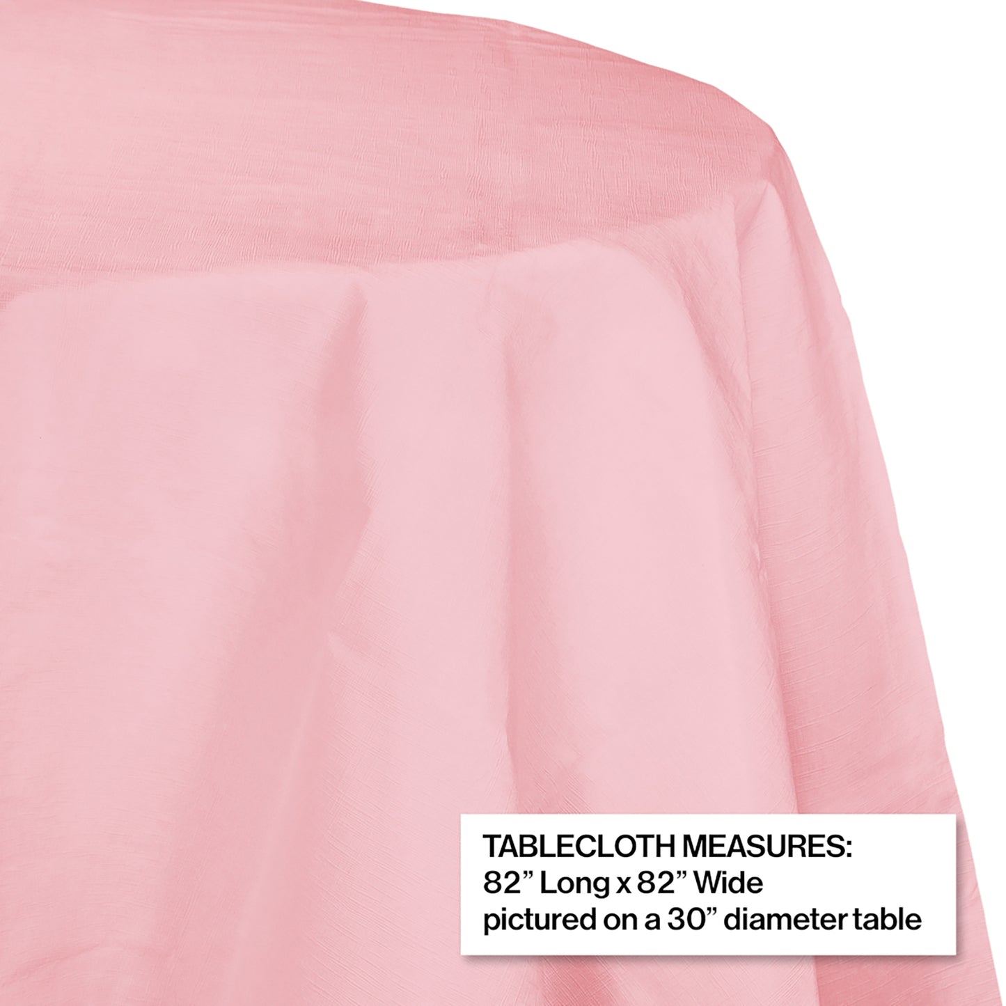 Classic Pink Octy-Round Paper Tablecloths 12 ct