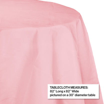 Classic Pink Octy-Round Paper Tablecloths 12 ct