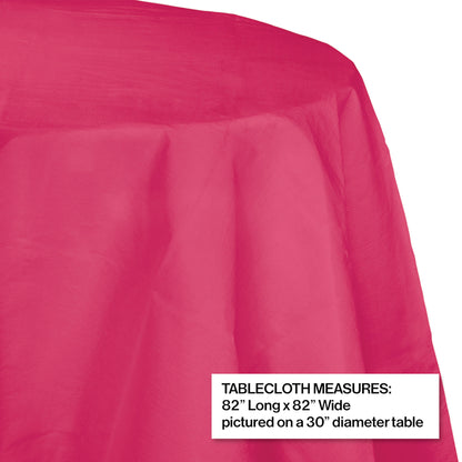 Hot Magenta Octy-Round Paper Tablecloths 12 ct