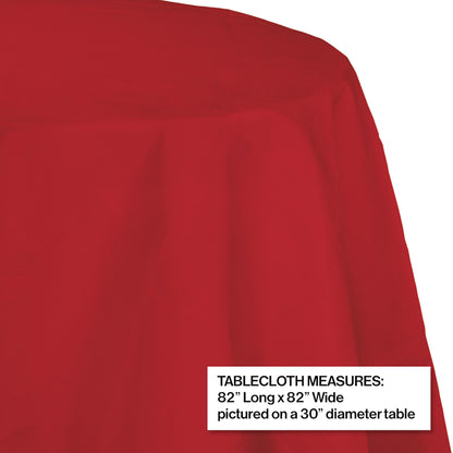 Classic Red Octy-Round Paper Tablecloths 12 ct