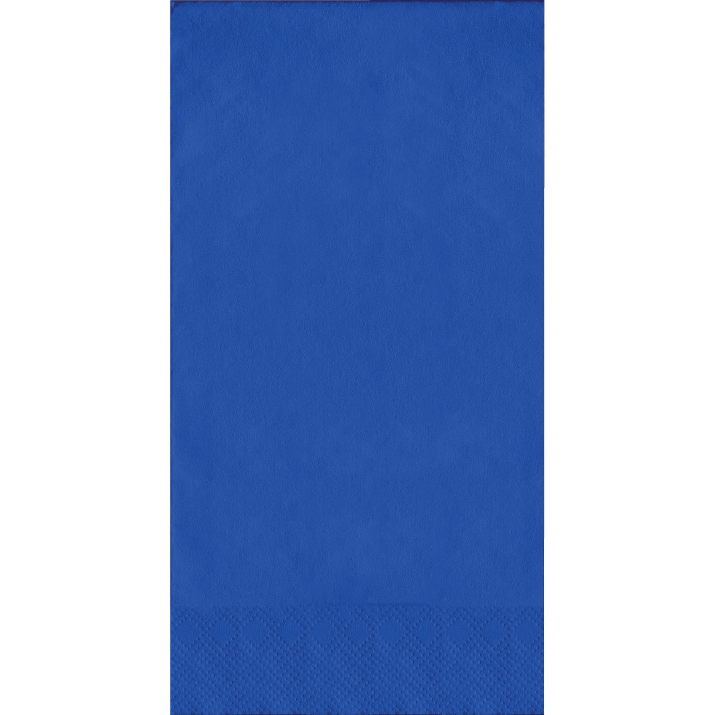 Blue dinner napkin on a white background