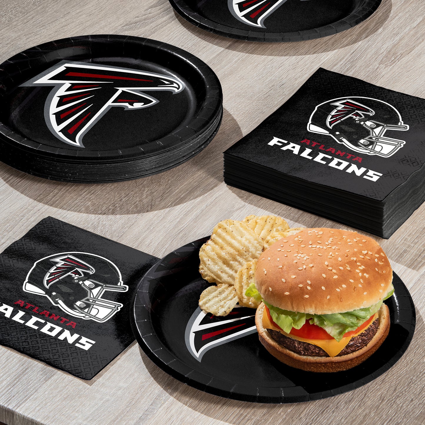 Atlanta Falcons Dinner Plates 96 ct