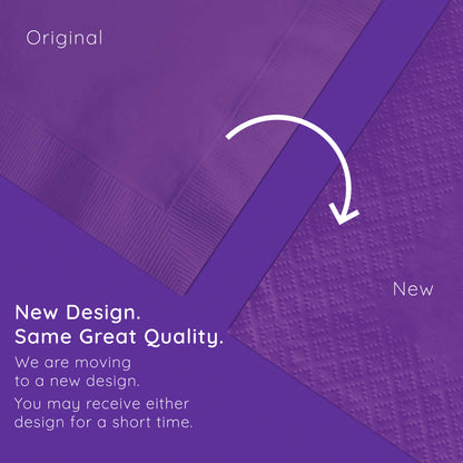 Amethyst Purple Luncheon Napkins 2-Ply 600 ct Emboss Callout Image