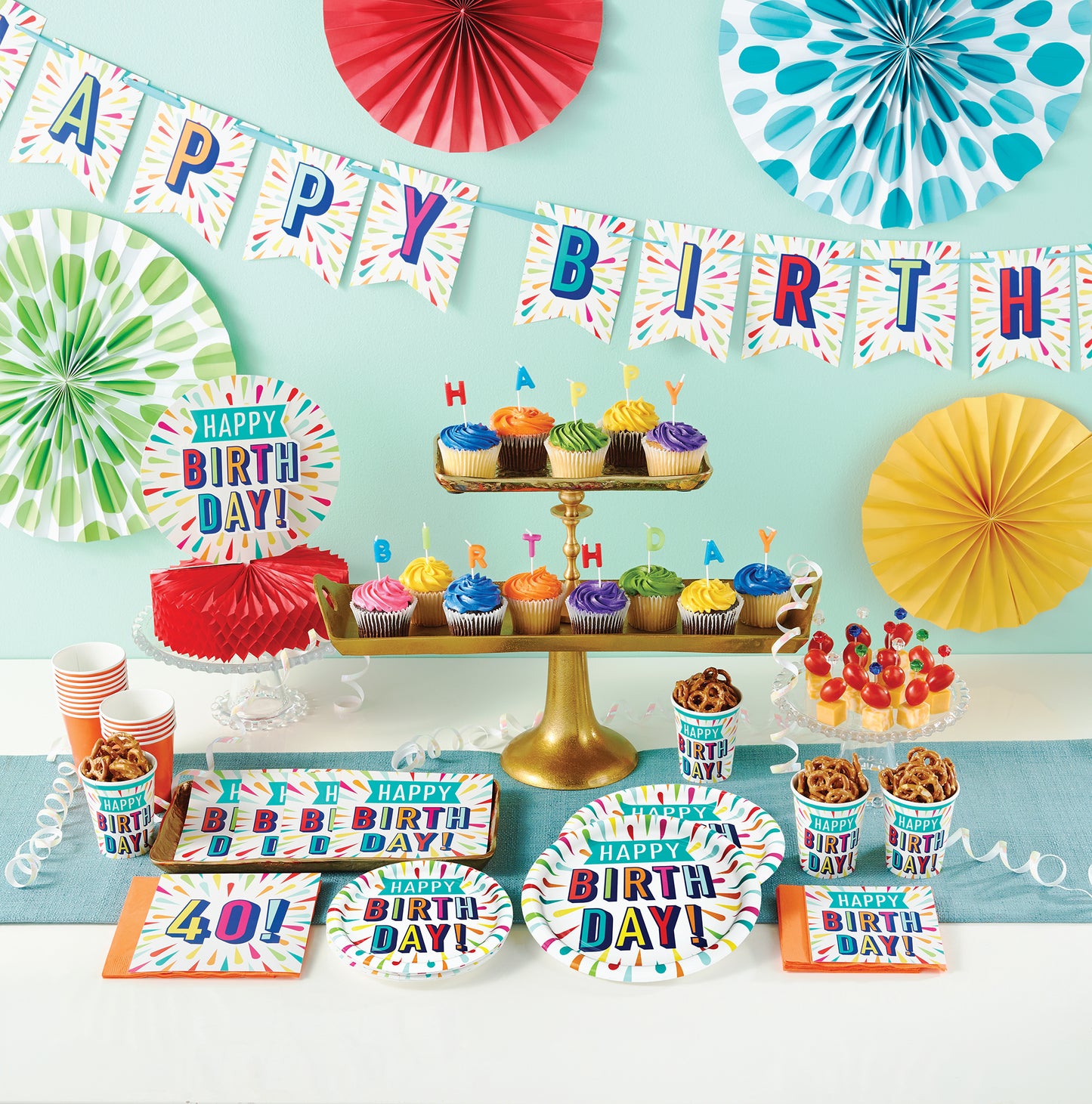 Birthday Burst Dessert Plates 96 ct