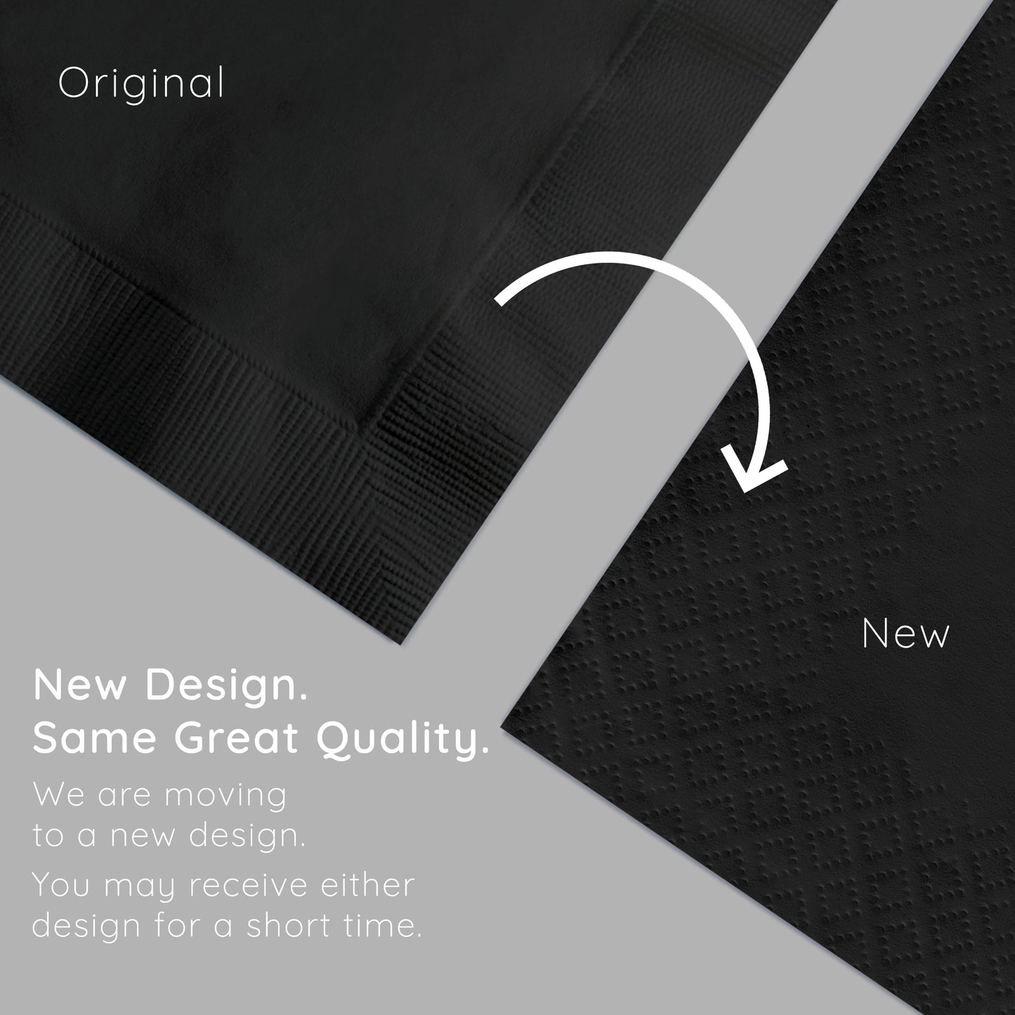 Black Velvet 2-Ply Beverage Napkins 600 ct Emboss Callout Image