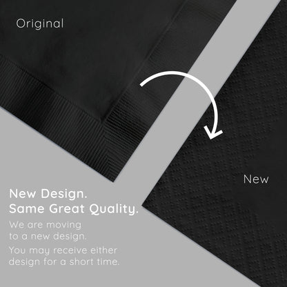 Black Velvet 2-Ply Beverage Napkins 1200 ct Emboss Callout Image