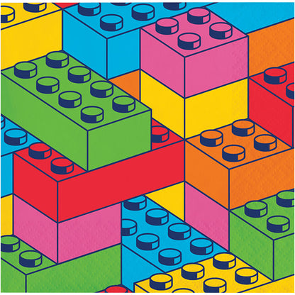 Block Bash Toy Blocks Beverage Napkins 192 ct