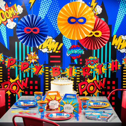 Superhero Slogans Dinner Plates 96 ct