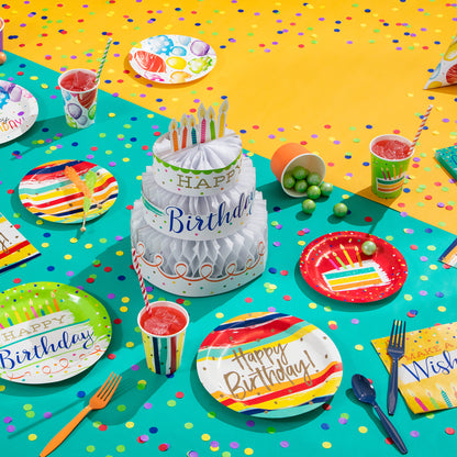 Festive Cake Dessert Plates 96 ct