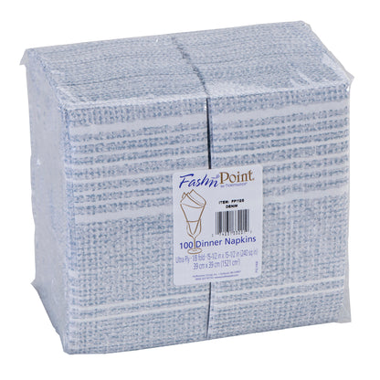 Pack of FashnPoint by Hoffmaster dinner napkins on a white background