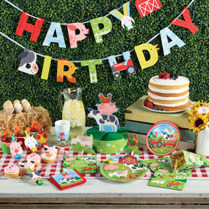 Farm Animals Happy Birthday Banners 6 ct