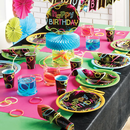 Glow Party Dessert Plates 96 ct