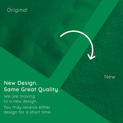 Hunter Green Beverage Napkins 3-Ply 500 ct Emboss Callout Image
