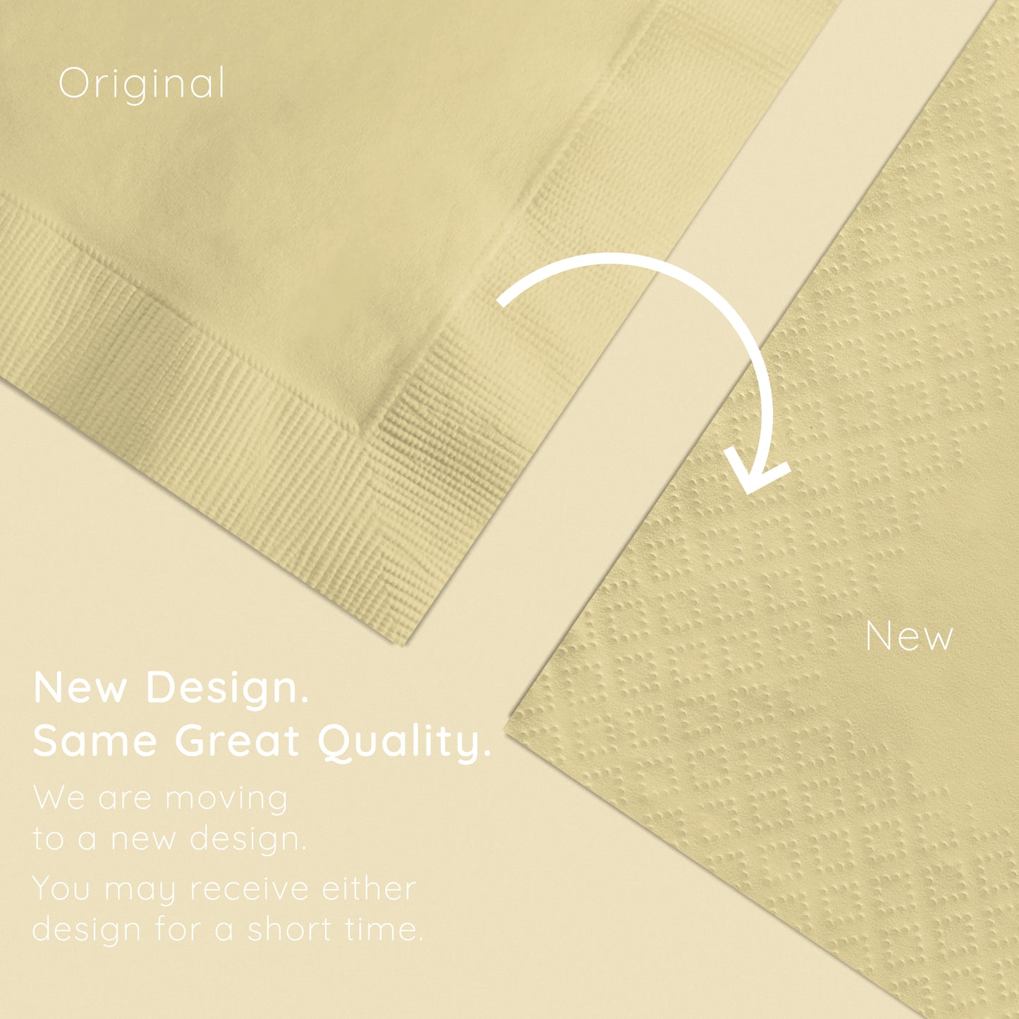 Ivory Beverage Napkins 3-Ply 500 ct Emboss Callout Image