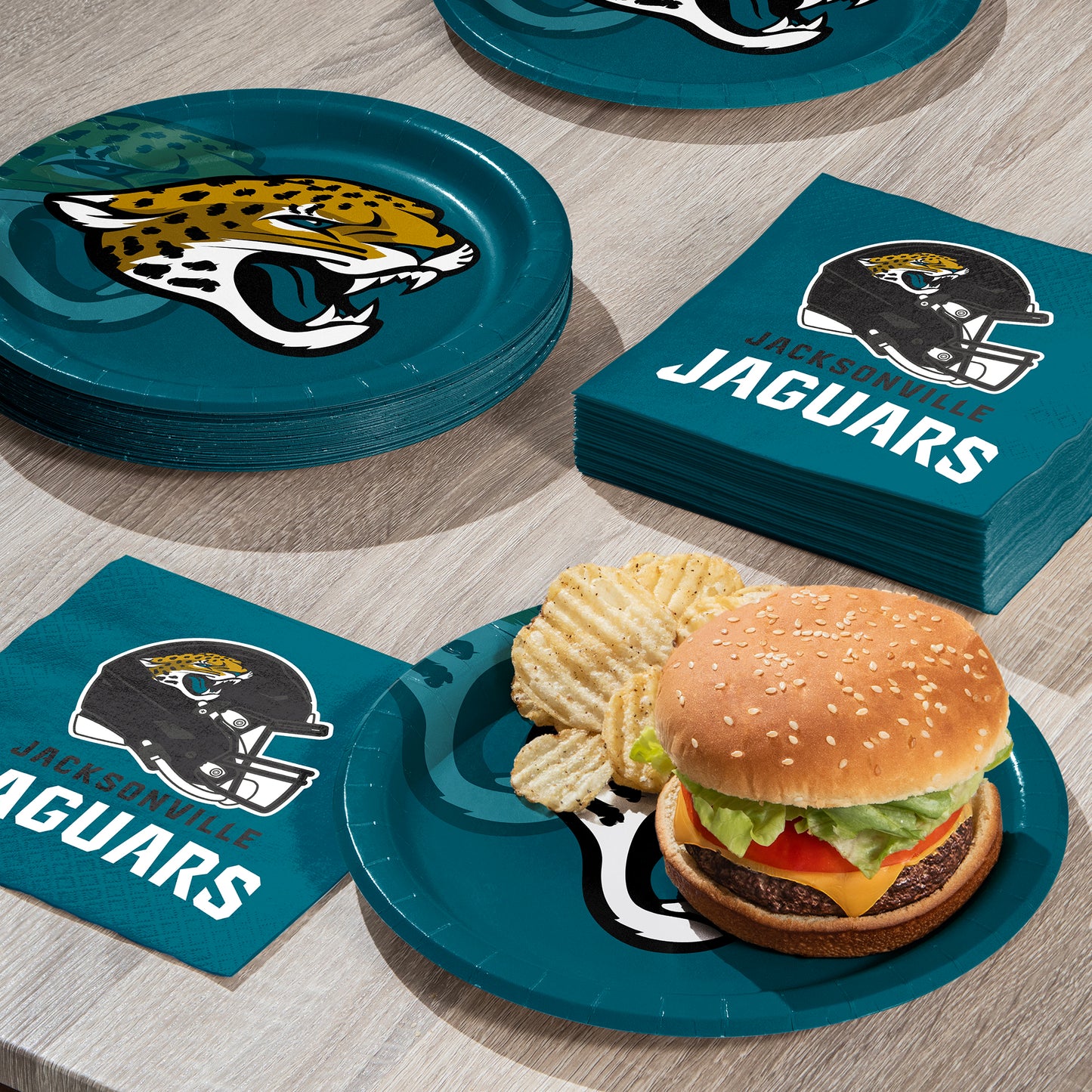 Jacksonville Jaguars Dinner Plates 96 ct