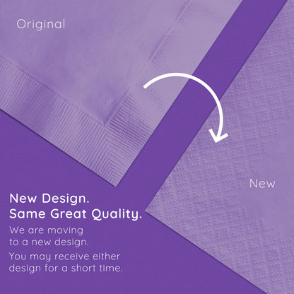 Luscious Lavender 2-Ply Beverage Napkins 600 ct Emboss Callout Image