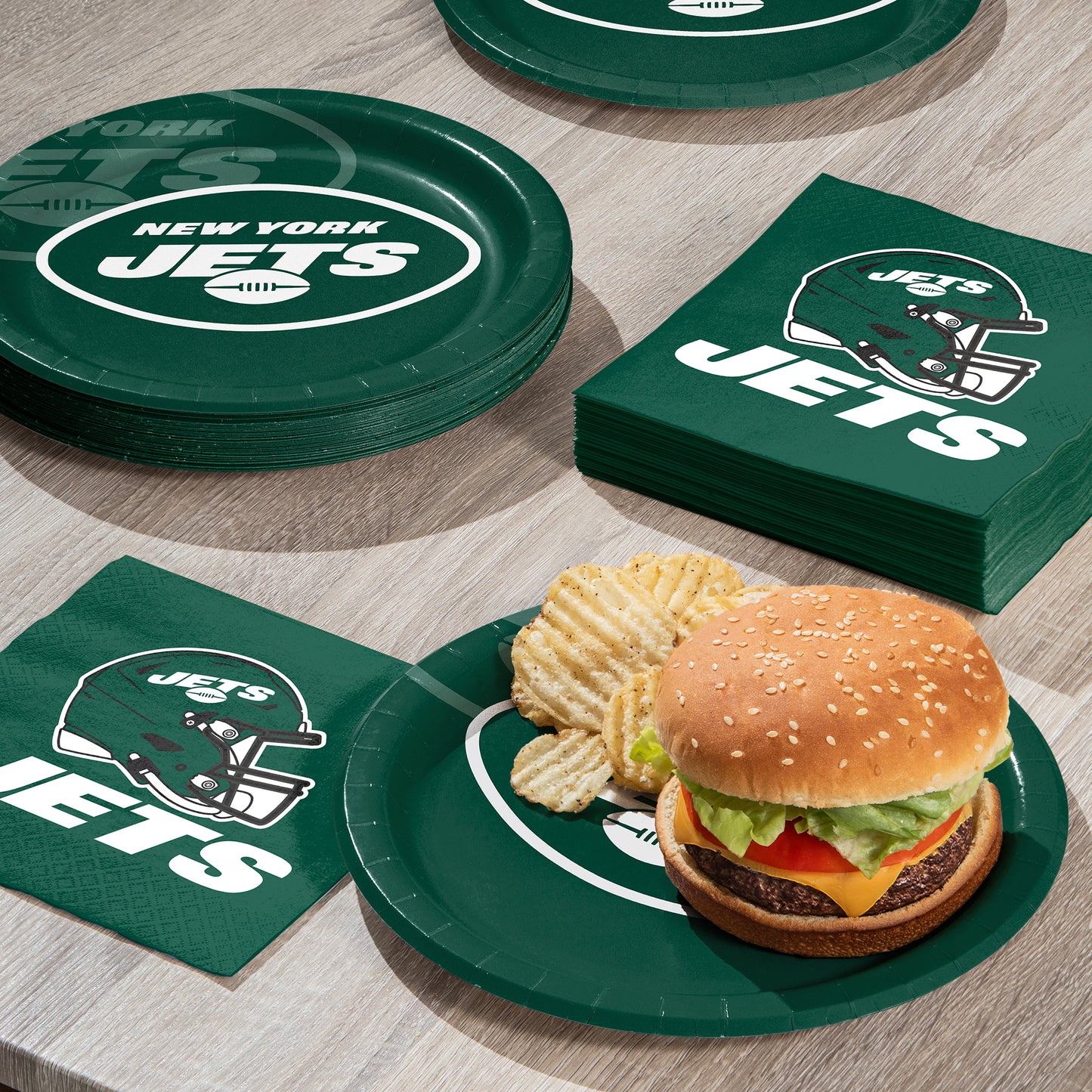 New York Jets Dinner Plates 96 ct