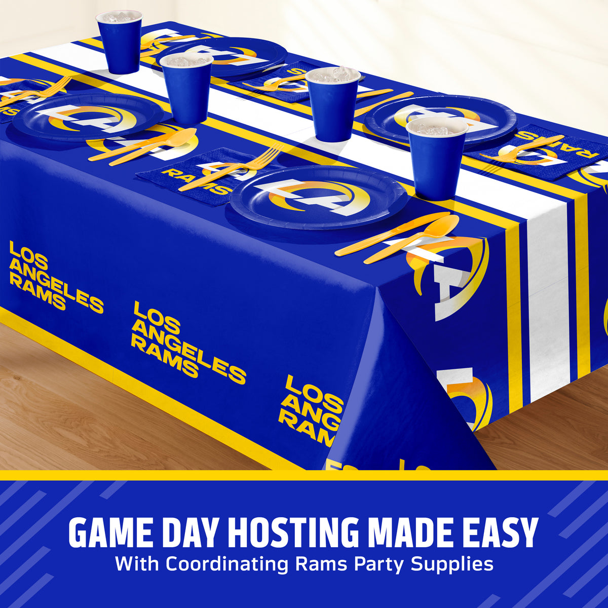 Officially Licensed Los Angeles Rams NFL Football Luncheon Napkins 192 ct Bulk