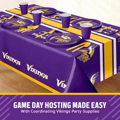 Officially Licensed Minnesota Vikings NFL Football Dinner Plates 96 ct Bulk