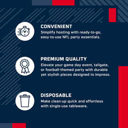 Officially Licensed New England Patriots NFL Football Tablecloths 12 ct Bulk