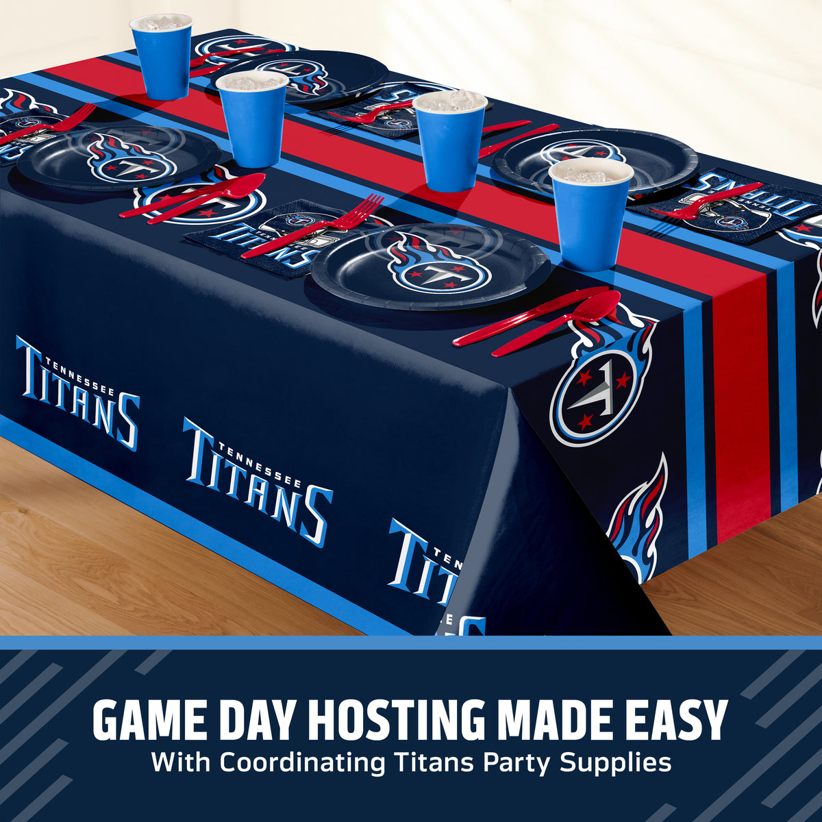 Officially Licensed Tennessee Titans NFL Football 20 oz Plastic Cups 96 ct Bulk