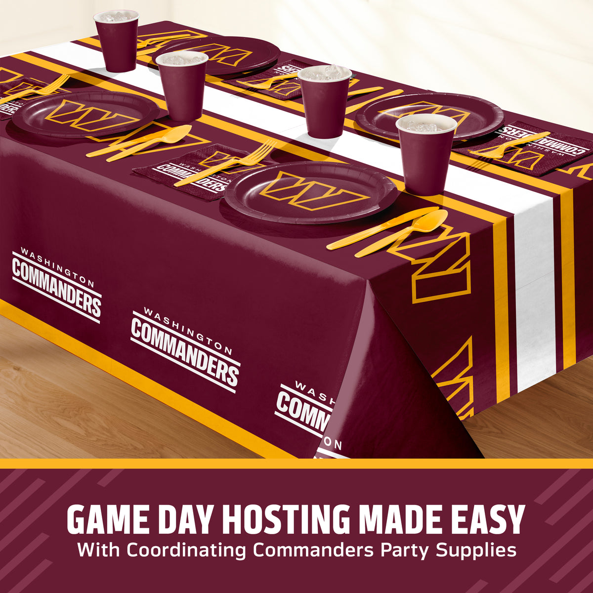 Officially Licensed Washington Commanders NFL Football Napkins 192 ct Bulk