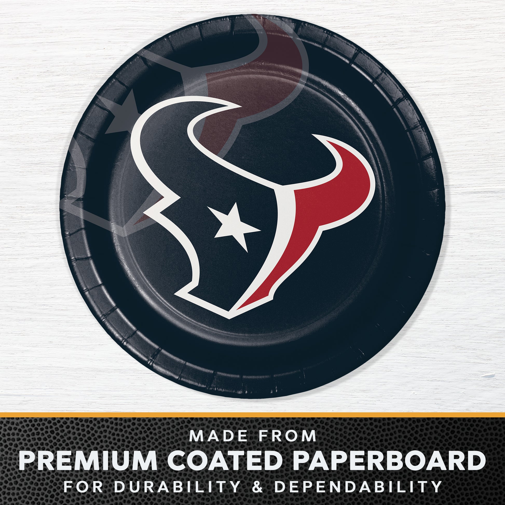 Houston Texans paper plate callout