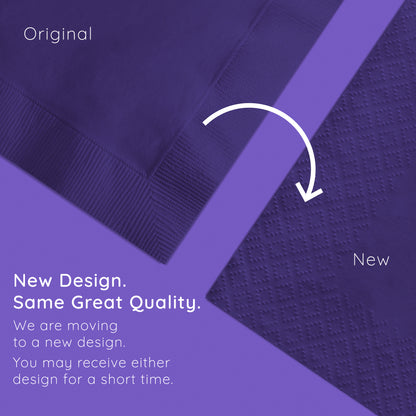 Purple 2-Ply Beverage Napkins 600 ct Emboss Callout Image
