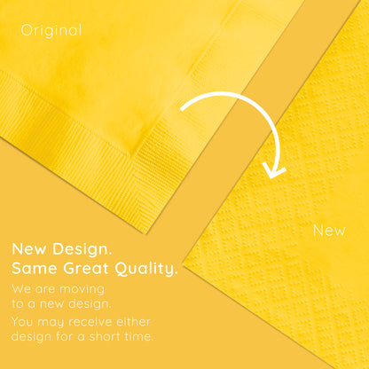 School Bus Yellow 2-Ply Beverage Napkins 1200 ct Emboss Callout Image