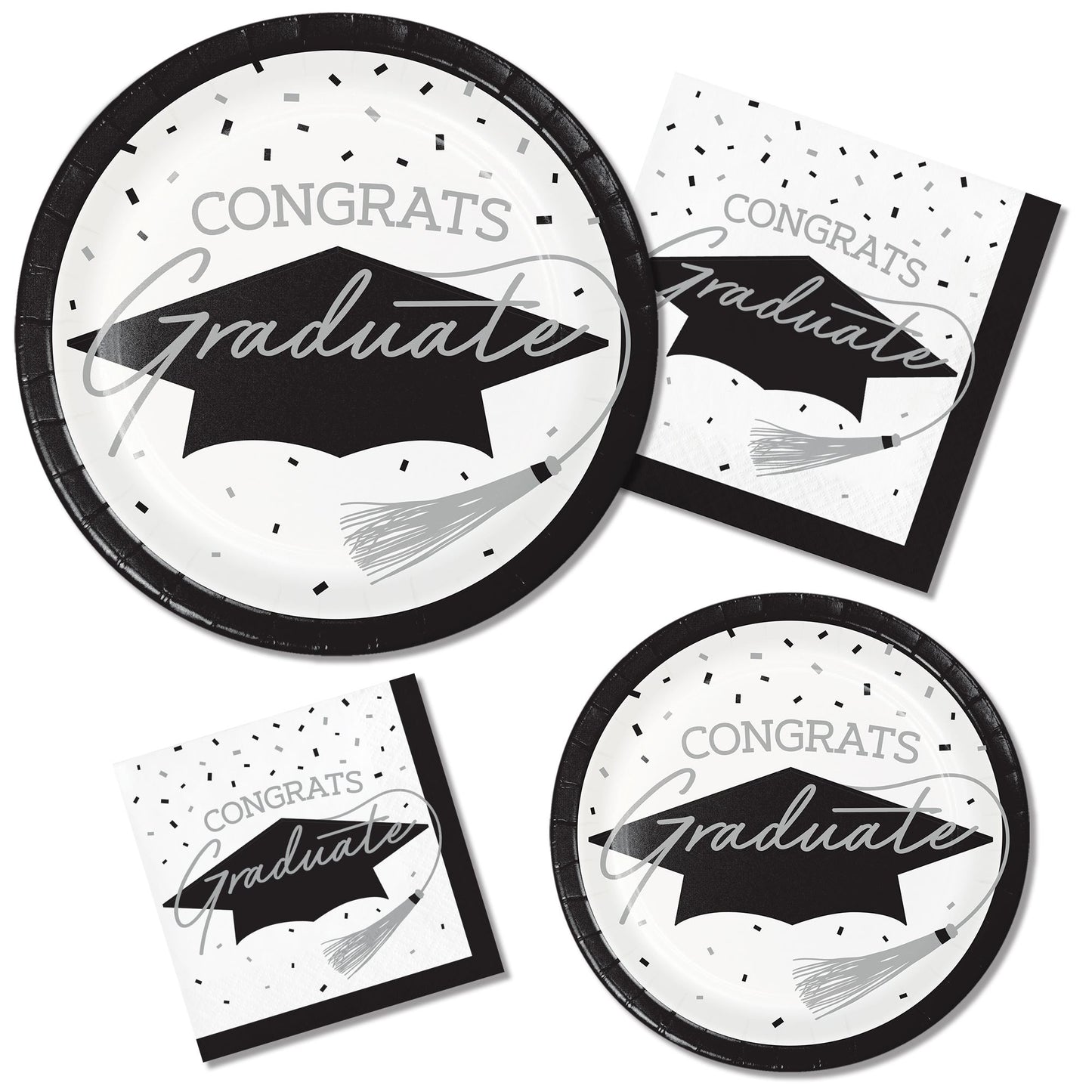 School Spirit White Graduation Luncheon Napkins 360 ct Lifestyle Image
