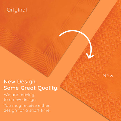 Sunkissed Orange Luncheon Napkins 3-Ply 500 ct Emboss Callout