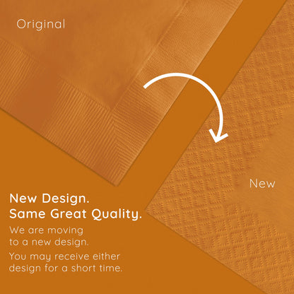 Pumpkin Spice Orange Beverage Napkins 2-Ply 600 ct Emboss Callout Image