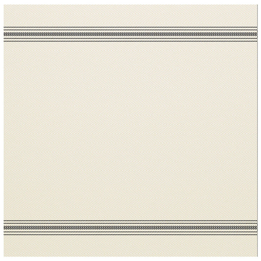 15.5" x 15.5" FashnPoint Black Ticking Stripe Dinner Napkins Flat Pack 750 ct