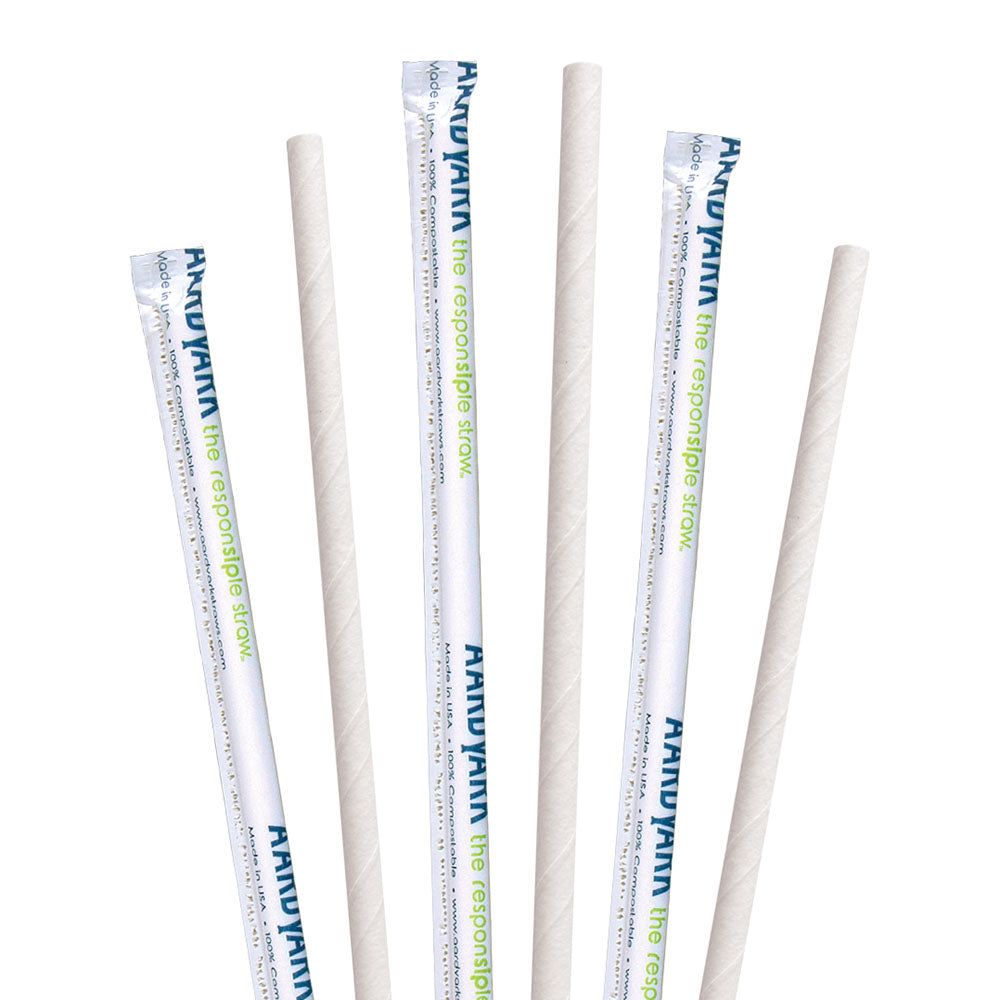 Cocktail Paper Straw - 5.75 - White