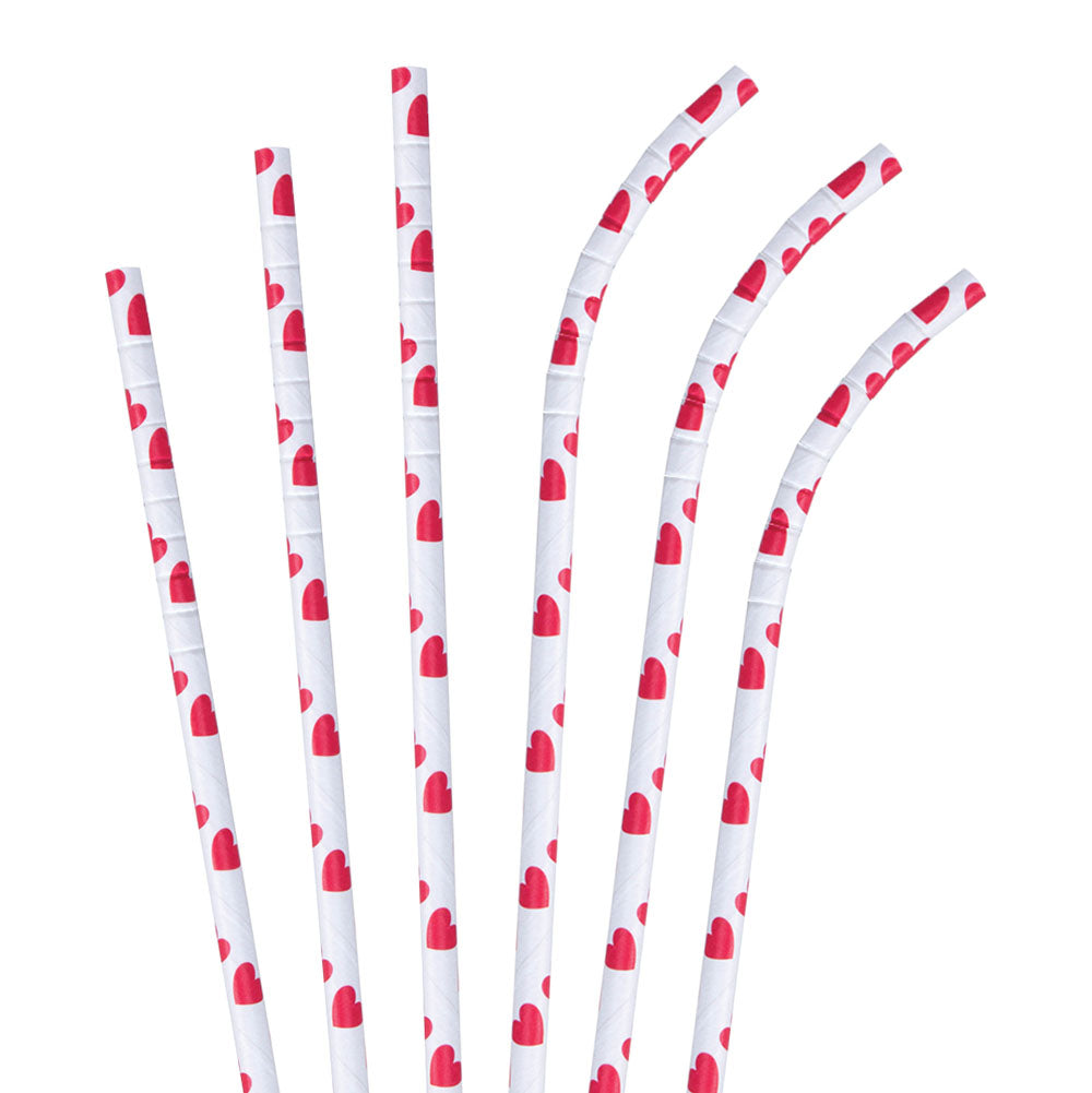 7.75 Hearts Eco-Flex Paper Straws - 600 ct. – Aardvark Straws