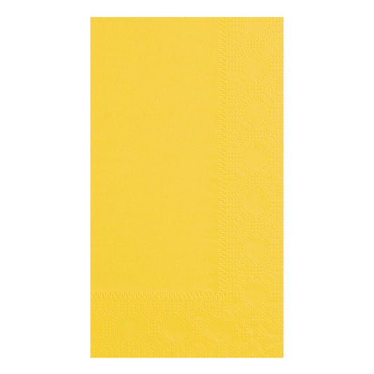 7.5" x 4.25" Regal Embossed Sun Yellow Dinner Napkins 1000 ct