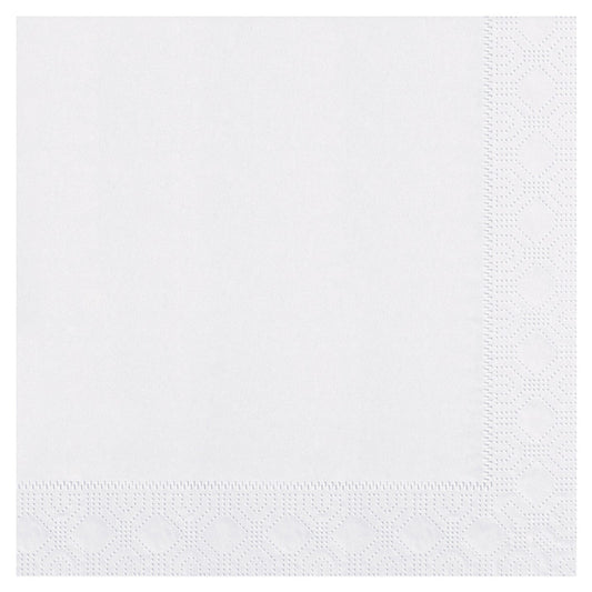 8.5" x 8.5" Regal Embossed White Dinner Napkins 2000 ct