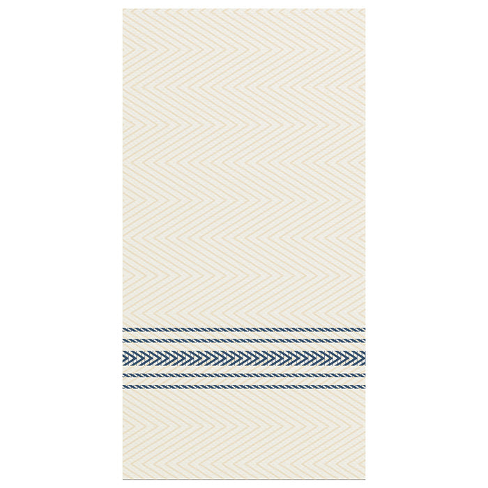 8" x 4" FashnPoint Blue Ticking Stripe Dinner Napkins 800 ct