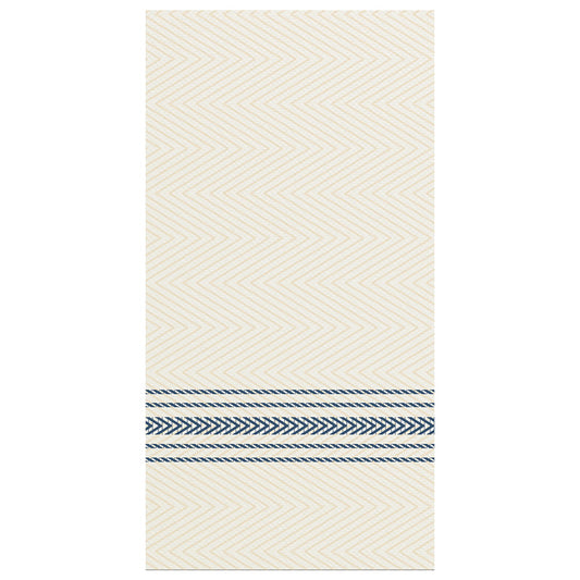 8" x 4" FashnPoint Blue Ticking Stripe Dinner Napkins 800 ct