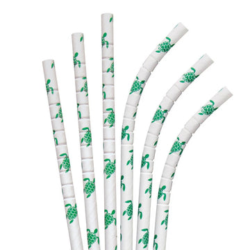 7.75" Sea Turtle Eco-Flex Paper Straws - 4800 ct.