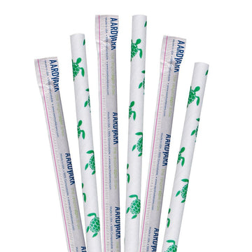 7.75" Wrapped Sea Turtle Giant Paper Straws - 2400 ct.