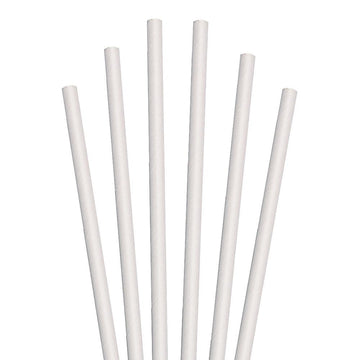10" White Jumbo Paper Straws - 4800 ct.