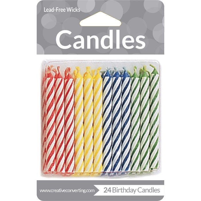 Assorted Primary Color Candles 288 ct