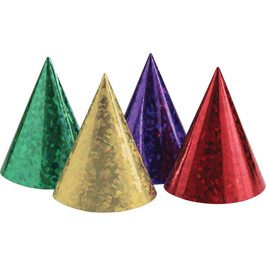 Assorted Prismatic Party Hats 48 ct