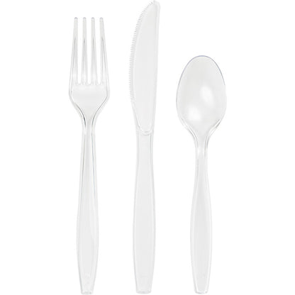 Clear Assorted Plastic Cutlery 288 ct