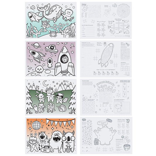 Color Me Placemat Combo Pack and Crayons 200 ct
